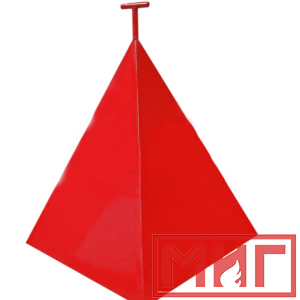 Фото 24 - Пожарная пирамида для пожарного гидранта 500x500x600 (Трехгранная).